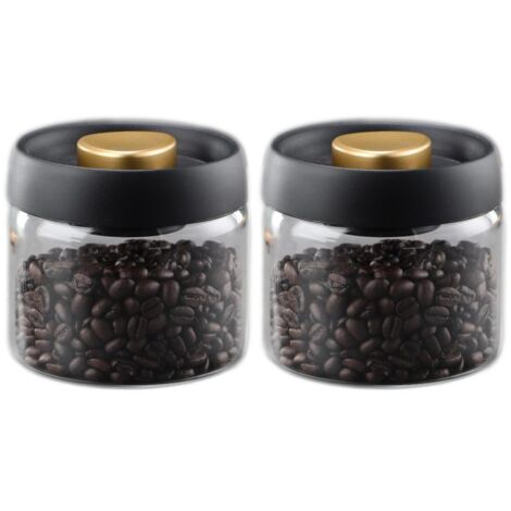 Boîte de conservation hermétique sous vide en verre borosilicate pour grains de café (1/5)
