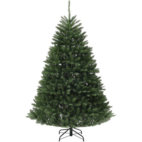 Sapin de Noël artificiel de 195 cm de haut avec 1838 branches, sapin réaliste avec base en acier pour la maison et le bureau, vert