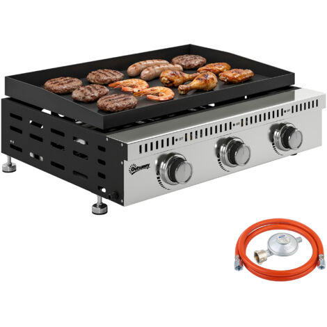 Barbecue à gaz portable de table avec bac à graisse – Noir, idéal pour picnics et camping (1/5)