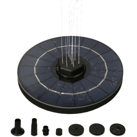 Pompe Solaire Flottante 3,5W, Batterie 1200mAh, Hauteur Jet 50cm, Débit 180L/h, Filtre Intégré, Protection Manque d’Eau – IP68