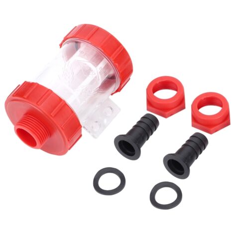 Filtre à mailles en ligne agricole pour pompe à eau à haut débit, filtre transparent (G3/4 po) (1/5)