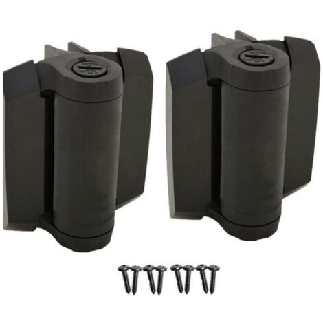 Charnière de porte automatique réglable en plastique pour cadre en aluminium, kit de charnière de portail en nylon robuste à fermeture automatique, quincaillerie pour clôture de piscine extérieure et 