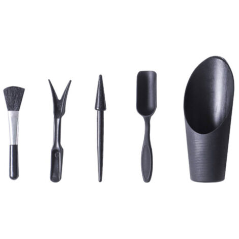 Ensemble de 5 outils de jardinage pour bonsaïs, plantes succulentes et mini-plantes, idéal pour la maison et le bureau.