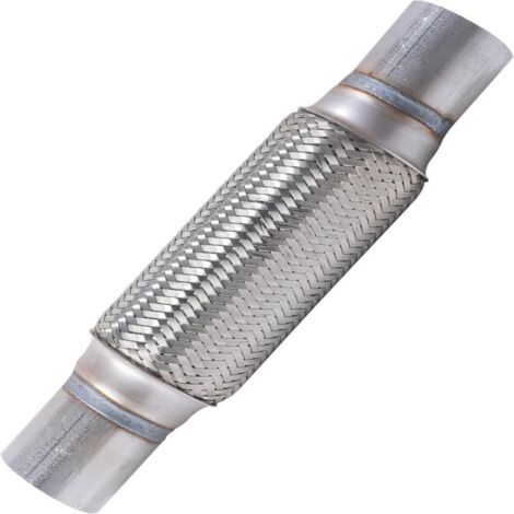 Tube Flexible Universel pour Échappement, Renforcé Double Couche, Remplacement Direct, Réduit Vibrations & Bruit – Pour Système Échappement Auto/Poids Lourd