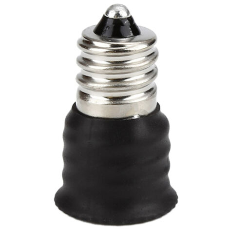 Adaptateur E12 vers E14, Convertisseur de Douille, Base en Cuivre Nickelé, Pour Lampes LED, Fluorescentes, Blanc ou Noir, 30mm