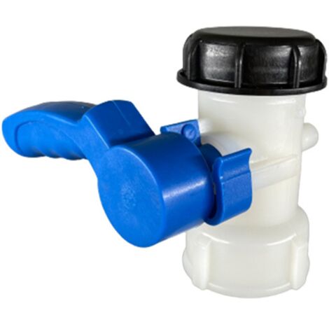 Adaptateur universel pour vanne à clapet DN40 pour réservoir d'eau IBC, vanne de contrôle de sortie de conteneur, robinet de réservoir d'eau 62 mm (1/5)