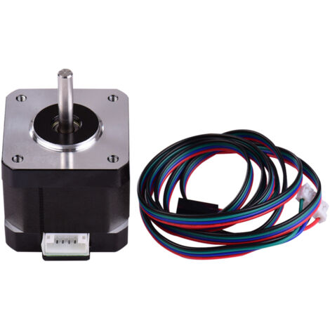 Moteur pas à pas 42 V, biphasé, angle de pas de 0,9°, faible bruit, référence 17HS4401S, avec câble de 1 m pour imprimante 3D CNC