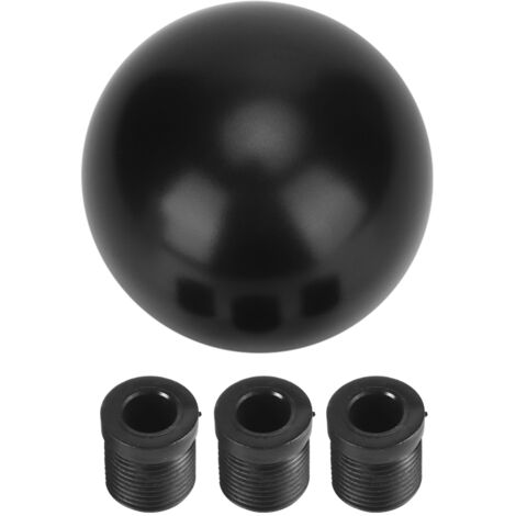 Kit adaptateur de pommeau de levier de vitesse universel en aluminium noir, forme sphérique, pour voiture