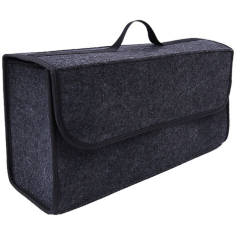 Boîte de rangement souple pour voiture, sac de coffre, organisateur de voyage, accessoires de voiture, gris foncé