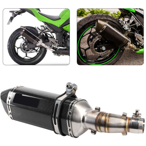 Système d'échappement MidPipe SlipOn avec DB Killer compatible avec Kawasaki Ninja 250R 250 300 Z250 Z300 2008-2017