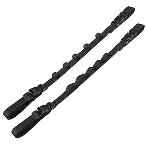 Lot de 2 supports de cannes à pêche pour voiture, support de rangement pour 5 cannes à pêche avec sangles réglables et boucles, compatible avec camions, SUV, breaks et fourgonnettes