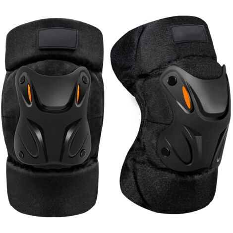 Lot de 2 genouillères de moto réglables, coudières chaudes, protection antichute avec bande réfléchissante (1/5)