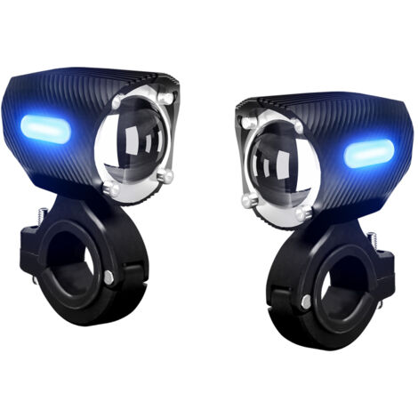 Phares antibrouillard LED 120 W pour moto, 18 000 lm, étanches IP67, avec supports de fixation pour camionnette, voiturette de golf, SUV et quad (1 paire)