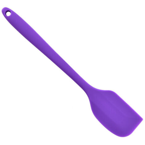 Spatule en silicone alimentaire, résistante aux hautes températures, antiadhésive, pour la cuisine et la pâtisserie, violette (1/5)