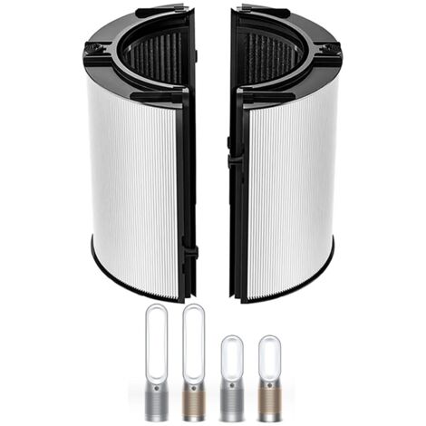 Filtre de rechange combiné 2-en-1 HEPA + verre au carbone pour purificateur d'air Dyson TP07 HP07 TP06 HP06 TP10 HP10 TP09 HP09 TP04 HP04 PH03 PH02 PH01, H13 True HEPA Pure Cool Hot Fan