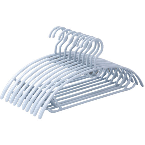 Lot de 10 cintres empilables antidérapants et multifonctionnels pour vêtements, chambre, salle de bain ou dortoir. (1/5)