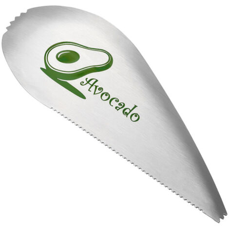 Coupe-avocat 3 en 1 en acier inoxydable : outil multifonction pour dénoyauter, séparer et couper l'avocat.