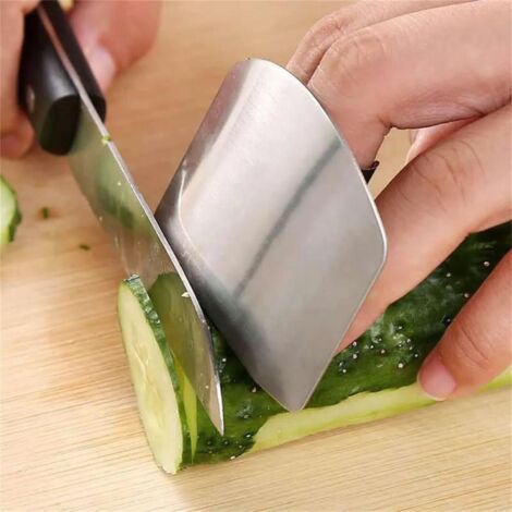 Protège-doigts acier inoxydable 430, anti-coupure ajustable, sécurité cuisine mandoline couteau (1/5)