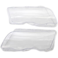 1 paire de couvercles de lentilles transparentes de phare gauche droit de remplacement pour BMW E46 Série 3 1998-2001 4 portes