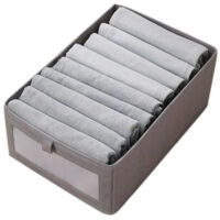Foldable wardrobe storage box, cotton and linen wardrobe storage box, foldable rectangular storage basket, minimalist clothing storage box, wardrobe organizer and clothing storage box