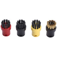 Steam Cleaner Round Brush Set 4 Pcs Steam Cleaners Cleaning Nozzles Attachments Accessories Kit Replacement for Karcher SC1 SC2 SC3 SC4 SC5 SC7 CTK10