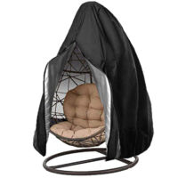 Patio Hanging Chair Cover Outdoor Egg Chair Cover Durable Waterproof Swing Chair Cover Black, L Size 231200cm