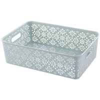 Multifunction Organization Basket Hollow Out Large Capacity Box Storage Bin for Office Desktop