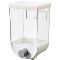1000mL Dry Food Dispenser Nail-free Cereal Dispenser Wall-Mounted Kitchen Food Storage Container Organizer for Cereal Trail Mix Candy Granola Nuts Beans Rice Pasta