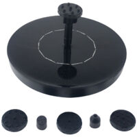 Solar Fountain Water Pump for Bird Bath Solar Powered Water Fountain with 6 Spray Nozzles Portable Floating Pump for Garden Pond Pool Fish Tank
