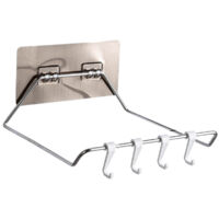 Storage Rack for Washbasin Bathroom Shelf Storage Rack for Kitchen with 4 Hanging Hook