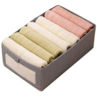 Foldable wardrobe storage box, cotton and linen wardrobe storage box, foldable rectangular storage basket, minimalist clothing storage box, wardrobe organizer and clothing storage box