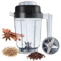 Récipient sec 32 oz compatible Vitamix – Lame sèche pour grains, sans BPA, base en alliage de titane