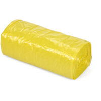 Sacs poubelle extra résistants 45×50 cm – Lot de 5 rouleaux (100 sacs), PE écologique, noir/jaune