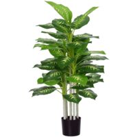 Arbre artificiel à feuillage persistant, fausse plante décorative en pot pour intérieur, 120 cm
