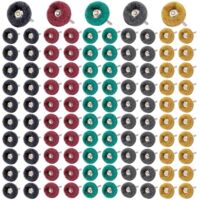 Lot de 100 Meules de Meulage et Polissage 25 mm, Tige 3,2 mm, Pour Outil Rotatif (Dremel), Accessoires Abrasifs Universels