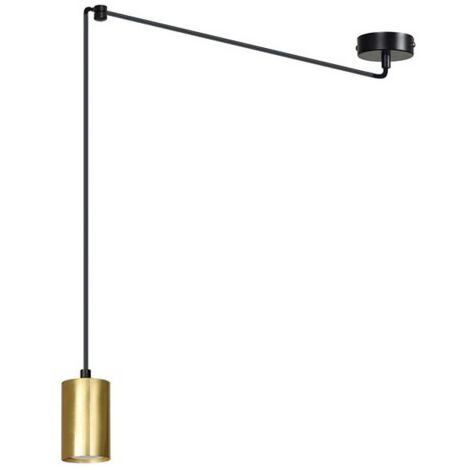Lampada a Sospensione Traker, Acciaio verniciato a polvere, Nero, Oro, 300x300x8 cm (1/5)