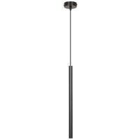 Lampada a Sospensione Selter, Acciaio verniciato a polvere, Nero, 8x120x8 cm