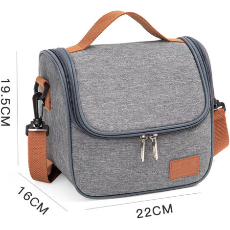 Panier Repas, Mini Sac Isotherme Repas avec Bandoulière Réglable , Sac à Lunch, Sac à Lunch Isolé, Lunch Bag Isotherme pour homme et femme Pour Pique-nique/école/Bureau (1 pièce) (1/5)