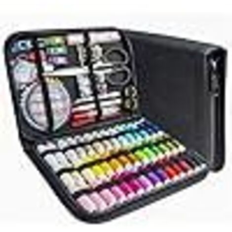 Kit Couture Complet avec Boîte, Premium Couture Accessoires (XL- 42 fils- Noir)