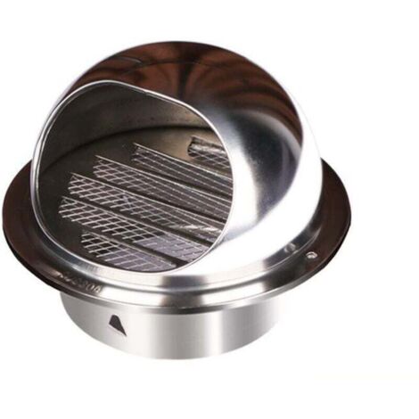 Sortie d'aération murale de couverture de ventilation de grille ronde d'évent d'air d'acier inoxydable, tuyau d'échappement respirable de hotte d'échappement de hotte de gamme, 200mm