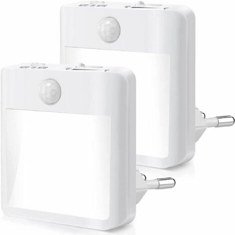 Veilleuse LED, Lampe Nuit Veilleuse Enfant Murale Automatique avec Détect de Mouvement & Capt de Lumière