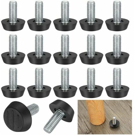 22 pieds réglables pour meubles - M8 x 23 x 27 mm - pieds de chaise à vis (1/5)
