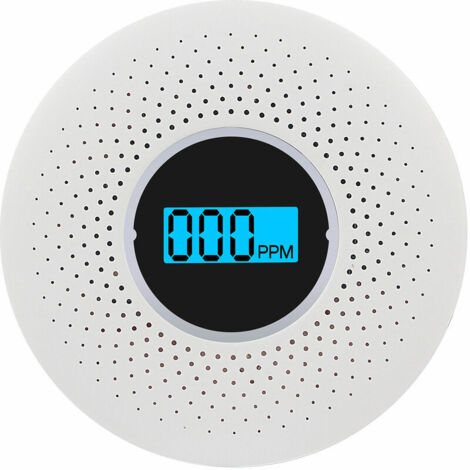 Détecteur combiné de fumée et de monoxyde de carbone avec affichage sonore et alarme flash et alarme LED Détecteur de fumée et de CO intelligent pour maison entreprise usine entrepôt KTV détecteur de (1/5)