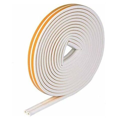 Bande de Joint D-Profil, Auto-adhésive anticollision d'étanchéité en Caoutchouc imperméable pour la Fenêtre/Le Fond Boudin de Rouleau Insonorisation (1/5)