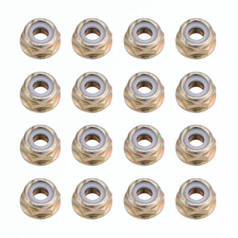 Écrou de lame, M10 x 1,25 mm, filetage à gauche, écrou hexagonal à bride, en acier inoxydable, pour accessoires de coupe-bordures (1/5)