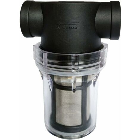 Filtre de pompe à eau 3/4" avec tamis en acier inoxydable 100 mailles, filtre en ligne, filtre pour arrosage du jardin