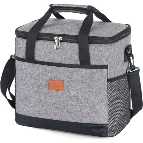 Sac isotherme Car Fresh – Sac isotherme grande capacité 27 L – Sac isotherme, sac à déjeuner pour homme et femme – Sac à déjeuner, sac à déjeuner frais – Gris (1/5)