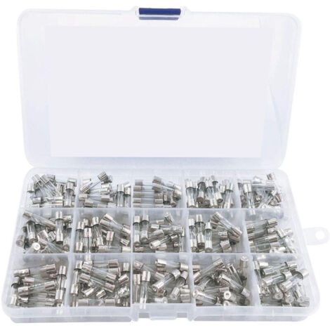Fusible Verre 0.5 1 1.6 2 2.5 3 3.15 4 5 6.3 8 10 12 15 20A Ampère 250V 5x20mm Kit D'assortiment de Fusibles en Verre à Fusion Rapide pour Électroménager (1/5)