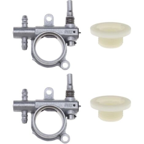 Lot de 2 pompes à huile pour tronçonneuse avec engrenage à vis sans fin compatible avec tronçonneuse 25 CC/38 CC 2500/3800 pièces de rechange pour outils électriques d'extéri (1/5)