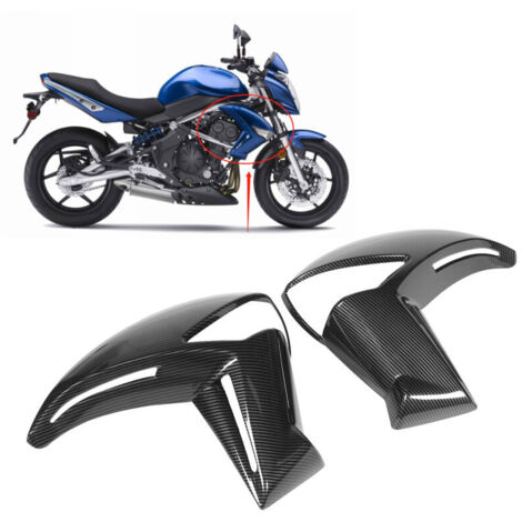 2 pièces de carénage de radiateur avant de moto en fibre de carbone pour KAWASAKI ER-6N ER6N 2009-2011